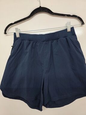 Gymshark Womens Blue Pull on Athletic Shorts Running Pockets Size Small